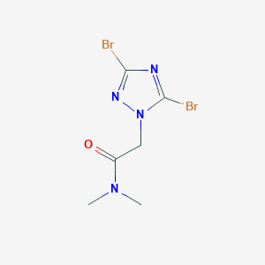 2-(3,5-dibromo-1H-1,2,4-triazol-1-yl)-N,N-dimethylacetamide