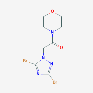 molecular formula C8H10Br2N4O2 B358879 2-(3,5-dibromo-1H-1,2,4-triazol-1-yl)-1-(morpholin-4-yl)ethanone CAS No. 917219-28-4