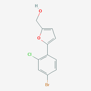 molecular formula C11H8BrClO2 B358893 [5-(4-Bromo-2-chlorophenyl)-2-furyl]methanol CAS No. 874592-32-2