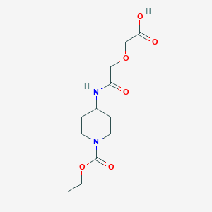 molecular formula C12H20N2O6 B358903 (2-{[1-(Ethoxycarbonyl)piperidin-4-yl]amino}-2-oxoethoxy)acetic acid CAS No. 878988-24-0