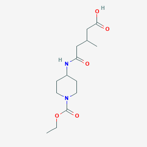 molecular formula C14H24N2O5 B358911 5-{[1-(Ethoxycarbonyl)piperidin-4-yl]amino}-3-methyl-5-oxopentanoic acid CAS No. 878988-77-3