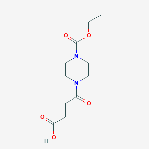 molecular formula C11H18N2O5 B358913 4-[4-(Ethoxycarbonyl)piperazin-1-yl]-4-oxobutanoic acid CAS No. 677741-91-2
