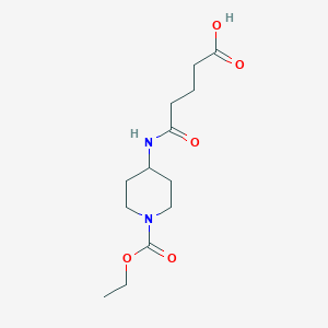 molecular formula C13H22N2O5 B358916 5-{[1-(Ethoxycarbonyl)piperidin-4-yl]amino}-5-oxopentanoic acid CAS No. 719269-26-8
