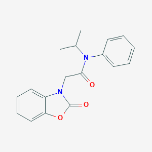 molecular formula C18H18N2O3 B358990 N-Isopropyl-2-(2-oxo-benzooxazol-3-yl)-N-phenyl-acetamide CAS No. 609335-00-4