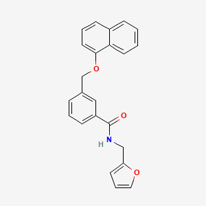 molecular formula C23H19NO3 B3590169 N-[(FURAN-2-YL)METHYL]-3-[(NAPHTHALEN-1-YLOXY)METHYL]BENZAMIDE 