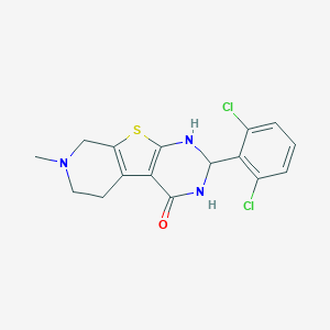 molecular formula C16H15Cl2N3OS B359117 5-(2,6-dichlorophenyl)-11-methyl-8-thia-4,6,11-triazatricyclo[7.4.0.02,7]trideca-1(9),2(7)-dien-3-one CAS No. 353461-97-9