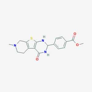 molecular formula C18H19N3O3S B359134 methyl 4-(11-methyl-3-oxo-8-thia-4,6,11-triazatricyclo[7.4.0.02,7]trideca-1(9),2(7)-dien-5-yl)benzoate CAS No. 353463-31-7