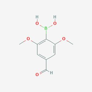 molecular formula C9H11BO5 B035915 2,6-Dimethoxy-4-formylphenylboronic acid CAS No. 1256355-34-6
