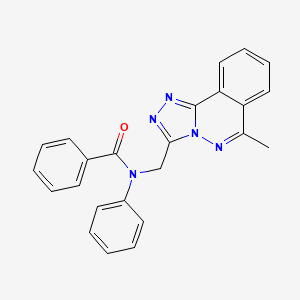 molecular formula C24H19N5O B3594309 N-[(6-methyl[1,2,4]triazolo[3,4-a]phthalazin-3-yl)methyl]-N-phenylbenzamide 