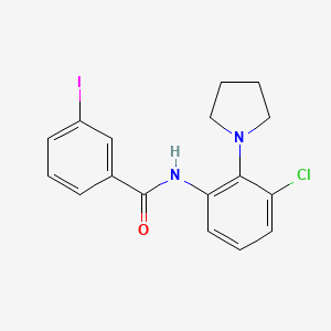 molecular formula C17H16ClIN2O B3594535 N-[3-chloro-2-(1-pyrrolidinyl)phenyl]-3-iodobenzamide 