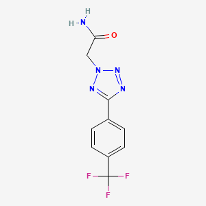 molecular formula C10H8F3N5O B3594551 2-{5-[4-(trifluoromethyl)phenyl]-2H-tetrazol-2-yl}acetamide 