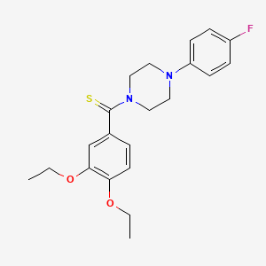molecular formula C21H25FN2O2S B3594579 1-[(3,4-diethoxyphenyl)carbonothioyl]-4-(4-fluorophenyl)piperazine 
