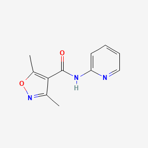 molecular formula C11H11N3O2 B3594650 3,5-dimethyl-N-2-pyridinyl-4-isoxazolecarboxamide 