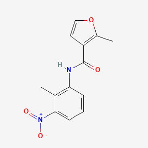 molecular formula C13H12N2O4 B3594749 2-methyl-N-(2-methyl-3-nitrophenyl)furan-3-carboxamide 