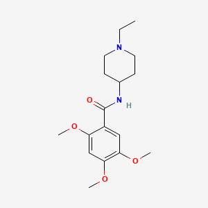 molecular formula C17H26N2O4 B3594917 N-(1-ethyl-4-piperidinyl)-2,4,5-trimethoxybenzamide 