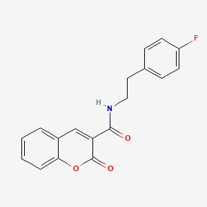 molecular formula C18H14FNO3 B3594929 N-[2-(4-fluorophenyl)ethyl]-2-oxo-2H-chromene-3-carboxamide 
