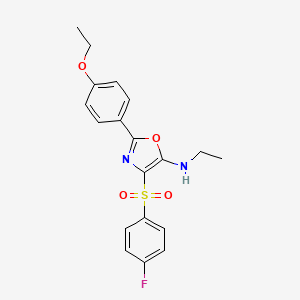 molecular formula C19H19FN2O4S B3595162 2-(4-ethoxyphenyl)-N-ethyl-4-[(4-fluorophenyl)sulfonyl]-1,3-oxazol-5-amine 