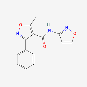 molecular formula C14H11N3O3 B3595296 N-3-isoxazolyl-5-methyl-3-phenyl-4-isoxazolecarboxamide 