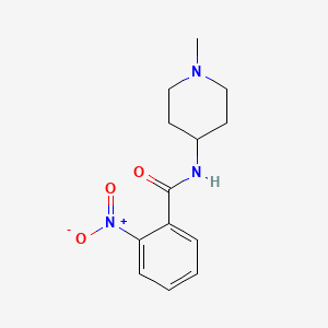 molecular formula C13H17N3O3 B3595536 N-(1-methylpiperidin-4-yl)-2-nitrobenzamide 