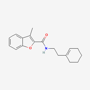 molecular formula C18H21NO2 B3595668 N-[2-(cyclohex-1-en-1-yl)ethyl]-3-methyl-1-benzofuran-2-carboxamide 