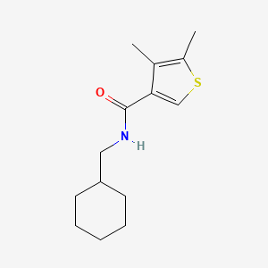 molecular formula C14H21NOS B3596021 N-(cyclohexylmethyl)-4,5-dimethylthiophene-3-carboxamide 