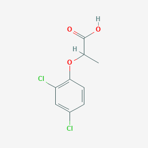 molecular formula C9H8Cl2O3<br>C9H8Cl2O3<br>C6H3Cl2OCH(CH3)COOH B359615 Dichlorprop CAS No. 120-36-5