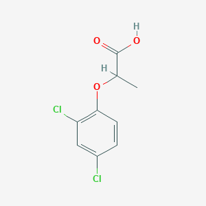 molecular formula C9H8Cl2O3<br>C6H3Cl2OCH(CH3)COOH<br>C9H8Cl2O3 B359615 Dichlorprop CAS No. 120-36-5