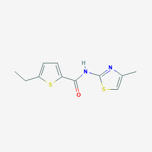 molecular formula C11H12N2OS2 B3596462 5-ethyl-N-(4-methyl-1,3-thiazol-2-yl)thiophene-2-carboxamide 