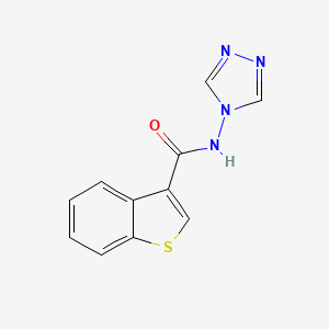 molecular formula C11H8N4OS B3596520 N-4H-1,2,4-triazol-4-yl-1-benzothiophene-3-carboxamide 
