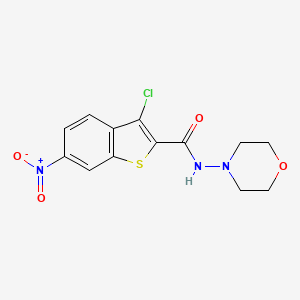 molecular formula C13H12ClN3O4S B3596732 3-chloro-N-4-morpholinyl-6-nitro-1-benzothiophene-2-carboxamide 