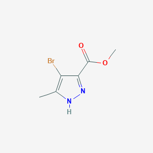 molecular formula C6H7BrN2O2 B035971 methyl 4-bromo-5-methyl-1H-pyrazole-3-carboxylate CAS No. 1232838-31-1