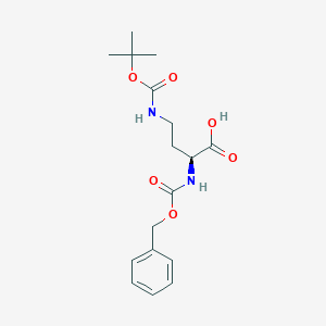 molecular formula C17H24N2O6 B035974 (S)-2-(((Benzyloxy)carbonyl)amino)-4-((tert-butoxycarbonyl)amino)butanoic acid CAS No. 49855-91-6
