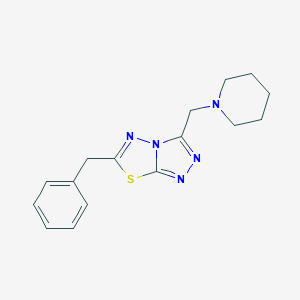 molecular formula C16H19N5S B359745 6-Benzyl-3-(1-piperidinylmethyl)[1,2,4]triazolo[3,4-b][1,3,4]thiadiazole CAS No. 170457-43-9