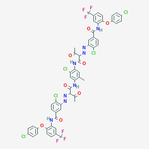 Benzamide, 3,3'-[(2-chloro-5-methyl-1,4-phenylene)bis[imino(1-acetyl-2-oxo-2,1-ethanediyl)-2,1-diazenediyl]]bis[4-chloro-N-[2-(4-chlorophenoxy)-5-(trifluoromethyl)phenyl]-