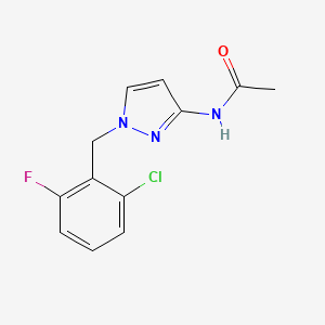 molecular formula C12H11ClFN3O B3598037 N-[1-(2-chloro-6-fluorobenzyl)-1H-pyrazol-3-yl]acetamide 