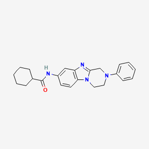 molecular formula C23H26N4O B3598852 N-(2-phenyl-1,2,3,4-tetrahydropyrazino[1,2-a]benzimidazol-8-yl)cyclohexanecarboxamide 