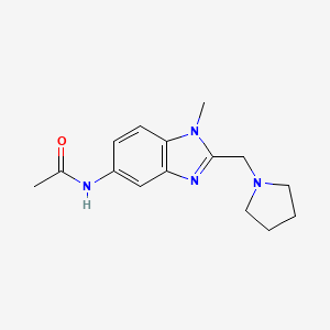 molecular formula C15H20N4O B3599682 N-[1-methyl-2-(1-pyrrolidinylmethyl)-1H-benzimidazol-5-yl]acetamide 
