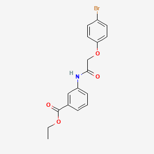 molecular formula C17H16BrNO4 B3599819 ethyl 3-{[(4-bromophenoxy)acetyl]amino}benzoate 