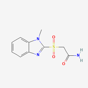 molecular formula C10H11N3O3S B3599963 2-[(1-METHYL-1H-1,3-BENZODIAZOL-2-YL)SULFONYL]ACETAMIDE 