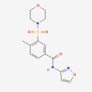 molecular formula C15H17N3O5S B3600083 N-3-isoxazolyl-4-methyl-3-(4-morpholinylsulfonyl)benzamide 