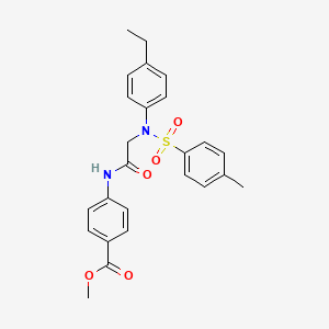 molecular formula C25H26N2O5S B3600450 methyl 4-({N-(4-ethylphenyl)-N-[(4-methylphenyl)sulfonyl]glycyl}amino)benzoate 