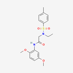 molecular formula C19H24N2O5S B3600615 N-(2,5-dimethoxyphenyl)-N~2~-ethyl-N~2~-[(4-methylphenyl)sulfonyl]glycinamide 