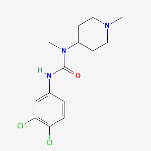 molecular formula C14H19Cl2N3O B3600938 N'-(3,4-dichlorophenyl)-N-methyl-N-(1-methyl-4-piperidinyl)urea 