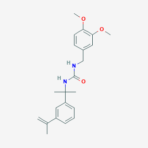 molecular formula C22H28N2O3 B3600962 N-(3,4-dimethoxybenzyl)-N'-[1-(3-isopropenylphenyl)-1-methylethyl]urea 