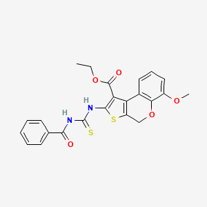 molecular formula C23H20N2O5S2 B3600980 ethyl 2-{[(benzoylamino)carbonothioyl]amino}-6-methoxy-4H-thieno[2,3-c]chromene-1-carboxylate CAS No. 713111-74-1