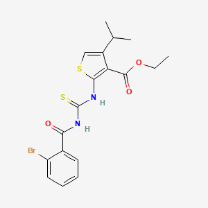 molecular formula C18H19BrN2O3S2 B3601042 ethyl 2-({[(2-bromobenzoyl)amino]carbonothioyl}amino)-4-isopropyl-3-thiophenecarboxylate 