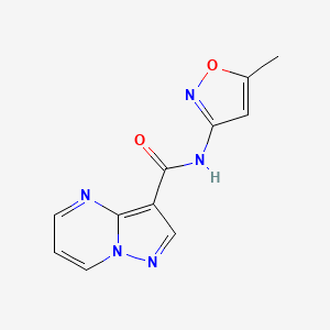 molecular formula C11H9N5O2 B3601099 N-(5-Methylisoxazol-3-yl)pyrazolo[1,5-a]pyrimidine-3-carboxamide 