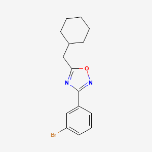 molecular formula C15H17BrN2O B3601101 3-(3-bromophenyl)-5-(cyclohexylmethyl)-1,2,4-oxadiazole 