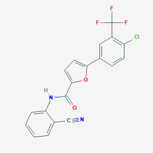 5-[4-chloro-3-(trifluoromethyl)phenyl]-N-(2-cyanophenyl)furan-2-carboxamide
