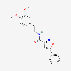molecular formula C20H20N2O4 B3601216 N-[2-(3,4-dimethoxyphenyl)ethyl]-5-phenyl-1,2-oxazole-3-carboxamide 